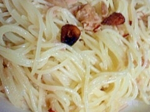 にんにくとツナのパスタ